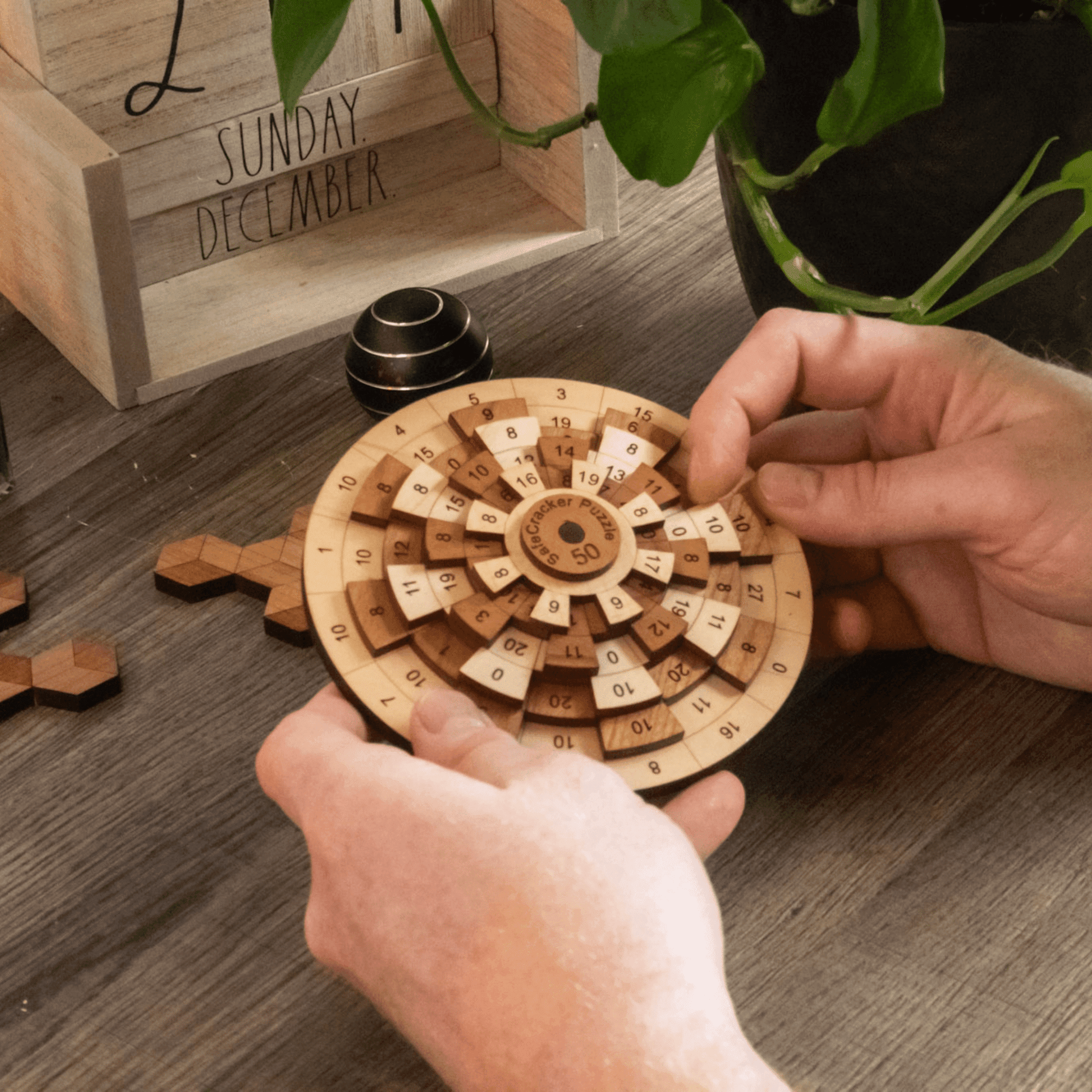 Safecracker 50 Wood Puzzle - Difficult Math Brain Teaser for Adults - Creative Escape Rooms