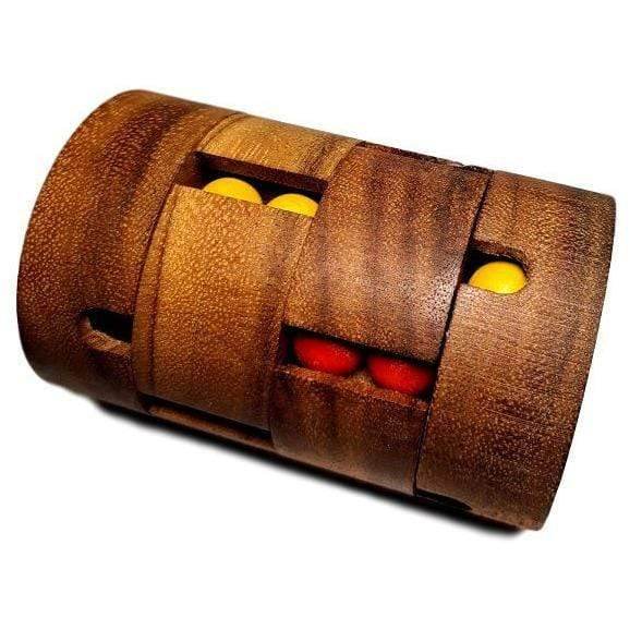 Cylinder Spin Puzzle - Wooden Rubik's Cube Style Brain Teaser - Gift for Him - Creative Escape Rooms