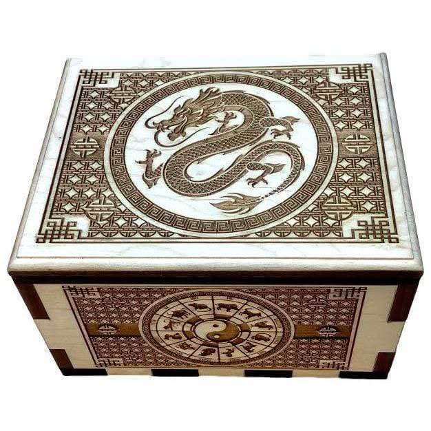 Dragon Puzzle Box - Premium Wood Spin Box for Escape Rooms - Creative Escape Rooms