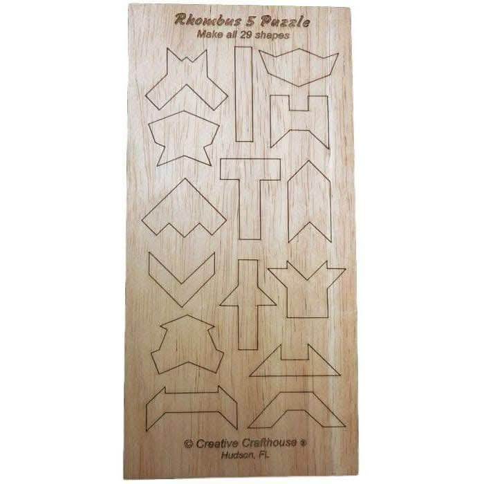 Rhombus 5 - Creative and Fun Wooden Brain Teaser Puzzle - Creative Escape Rooms