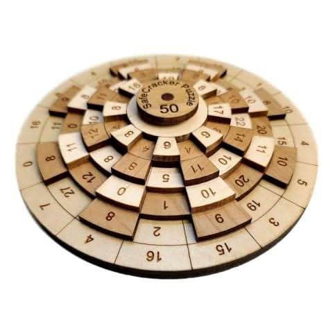 Safecracker 50 Wood Puzzle - Difficult Math Brain Teaser for Adults - Creative Escape Rooms