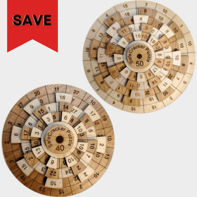 Safecracker Puzzle Gift Set - Two Piece Brain Teaser Package - Creative Escape Rooms