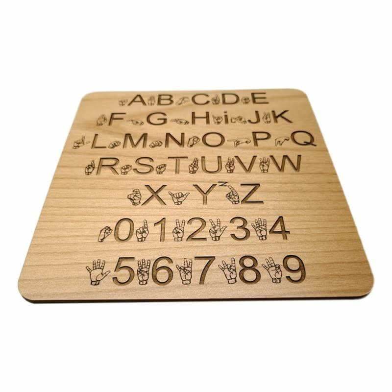 Sign Language Board - ASL Educational Learning Board - Montessori - Creative Escape Rooms