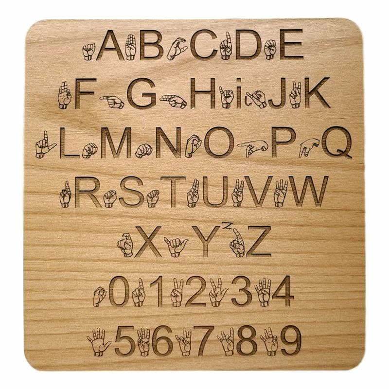 Sign Language Board - ASL Educational Learning Board - Montessori - Creative Escape Rooms