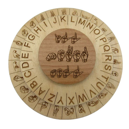 The Sign Language Decoder Disk - Escape Room Cipher Featuring ASL