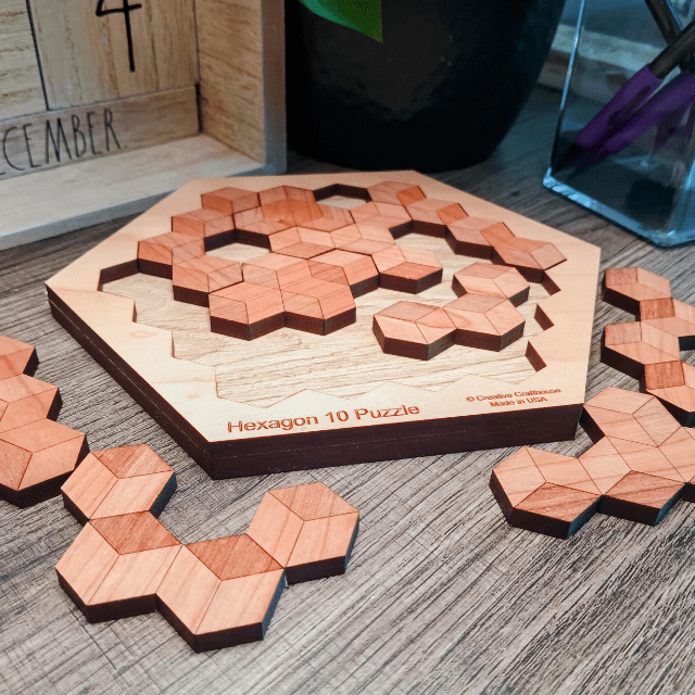 On of the Best Puzzles for Kids - Hexagon 10 Brain Teaser - Creative Escape Rooms
