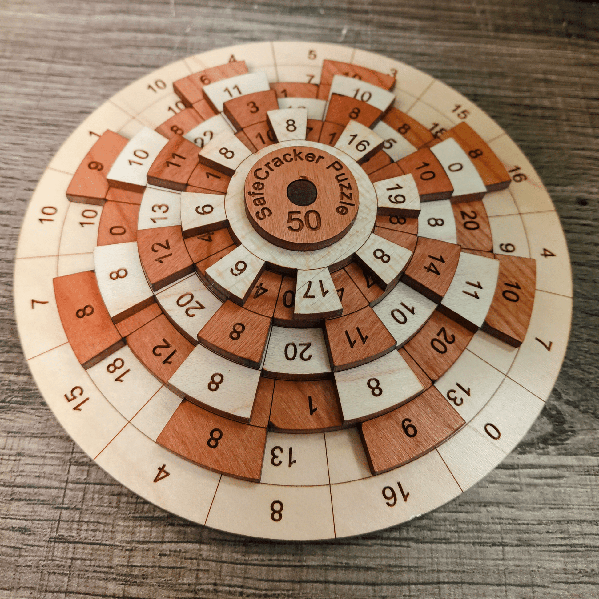 Safecracker 50 Wood Puzzle - Difficult Math Brain Teaser for Adults - Creative Escape Rooms