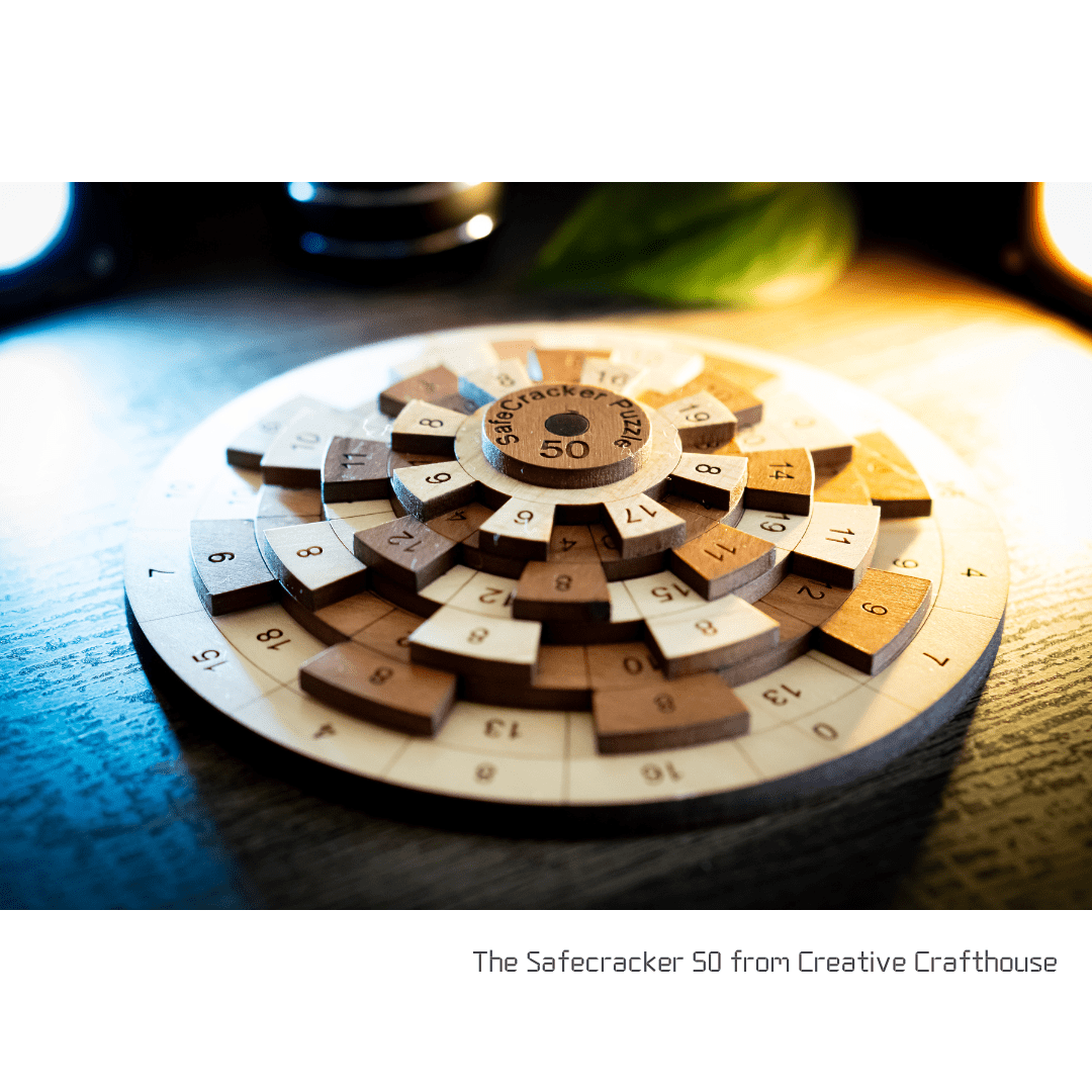 Safecracker 50 Wood Puzzle - Difficult Math Brain Teaser for Adults - Creative Escape Rooms