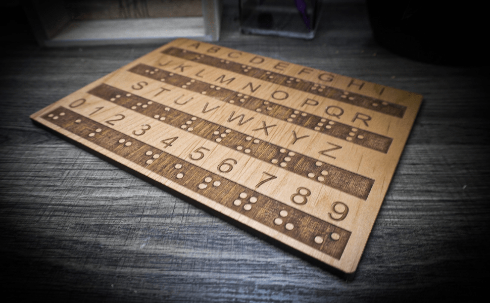 Tactile Braille Alphabet and Number Board with Raised Dots - Creative Escape Rooms