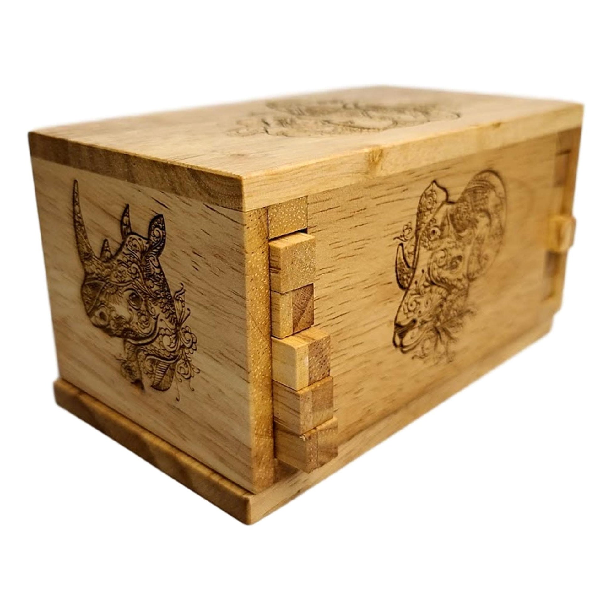 Animal Premium Secret Lock Box - Wooden Puzzle Box for Teens - Creative Escape Rooms