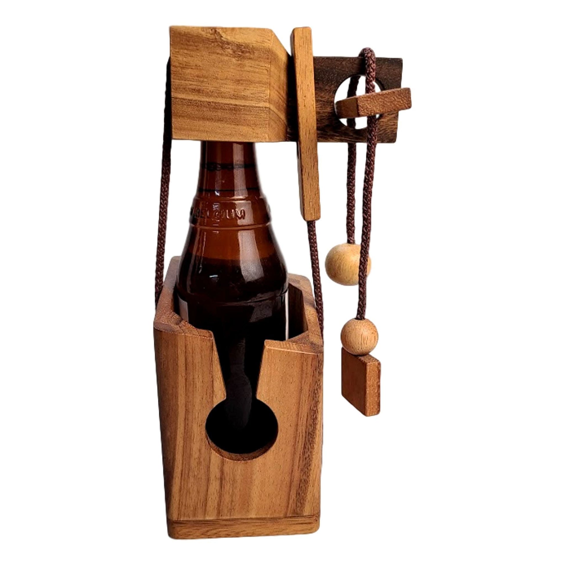 Beer Bottle Brain Teaser - Wood Puzzle - Gift for Beer Drinkers - Creative Escape Rooms