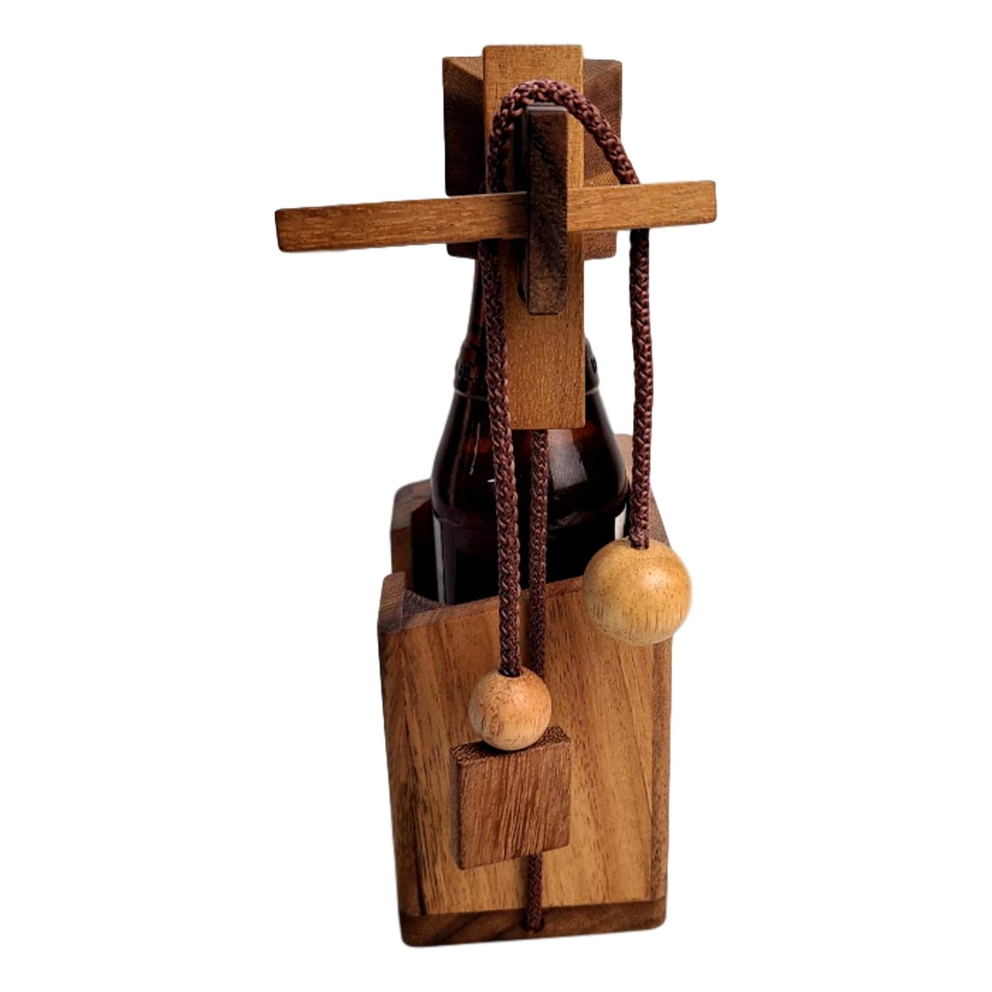 Beer Bottle Brain Teaser - Wood Puzzle - Gift for Beer Drinkers - Creative Escape Rooms