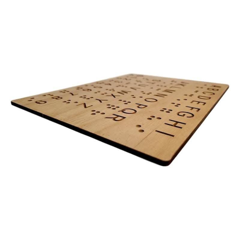 Braille Alphabet And Number Learning Board - Educational Aide For Teaching Braille To The Sighted - Creative Escape Rooms