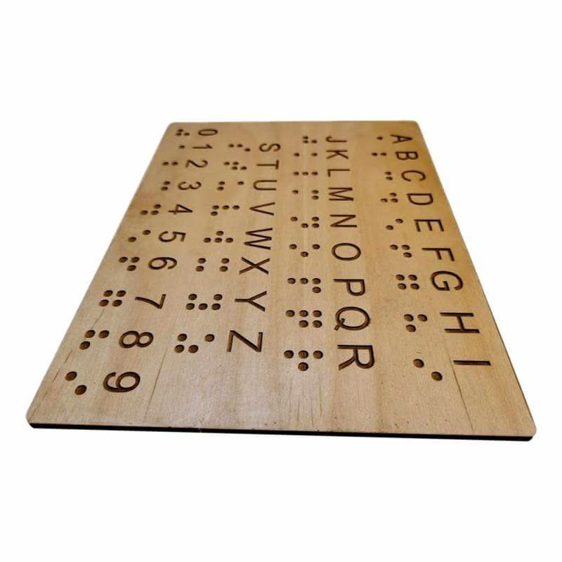 Braille Alphabet And Number Learning Board - Educational Aide For Teaching Braille To The Sighted - Creative Escape Rooms