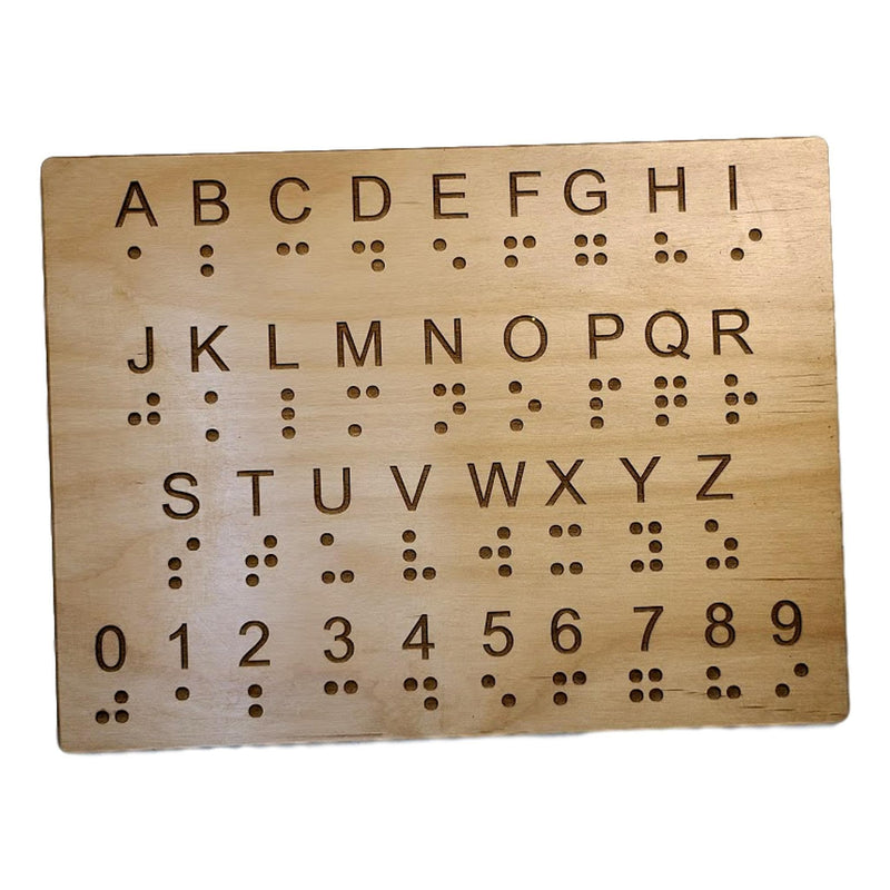 Panel de alfabeto y números Braille - Accesorio de sala de escape y herramienta de enseñanza