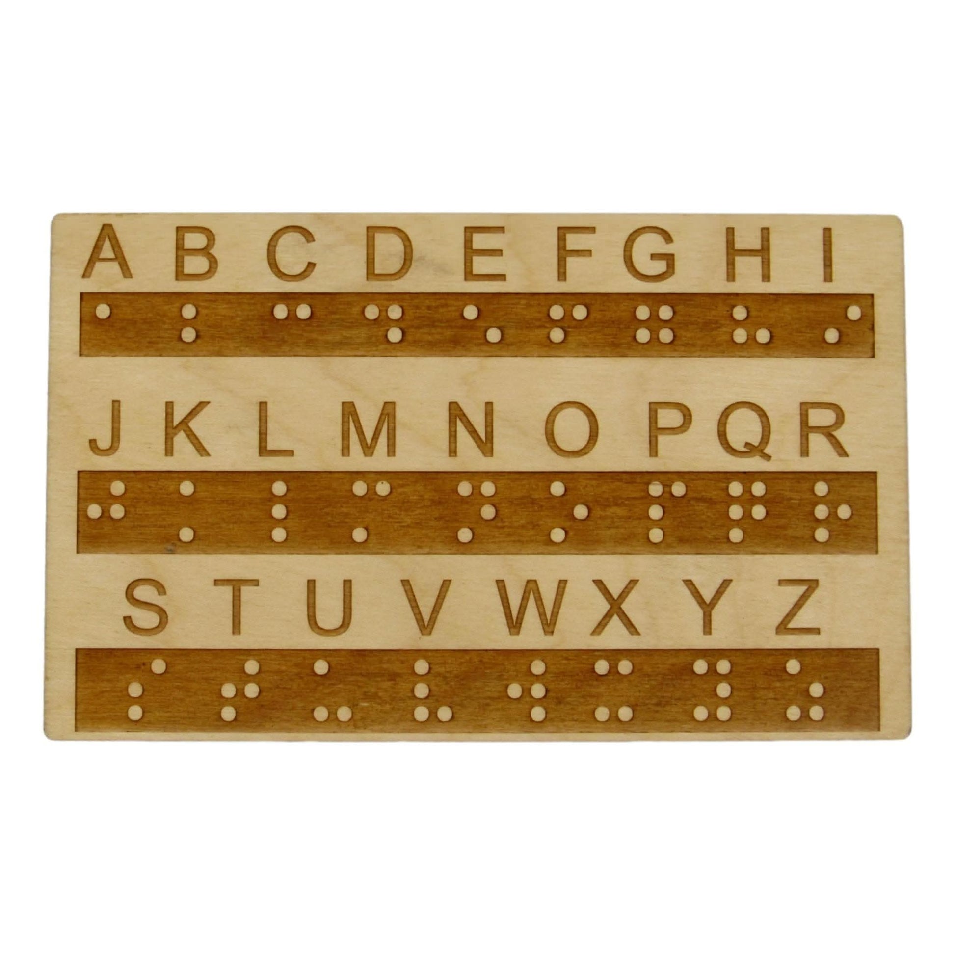 Braille Alphabet Board, Tactile Raised Dots, Made in the USA - Creative Escape Rooms