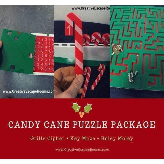 Paquet de puzzle de salle d'évasion de Noël en canne à sucre