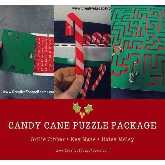 Candy cane escape room puslespil pakke