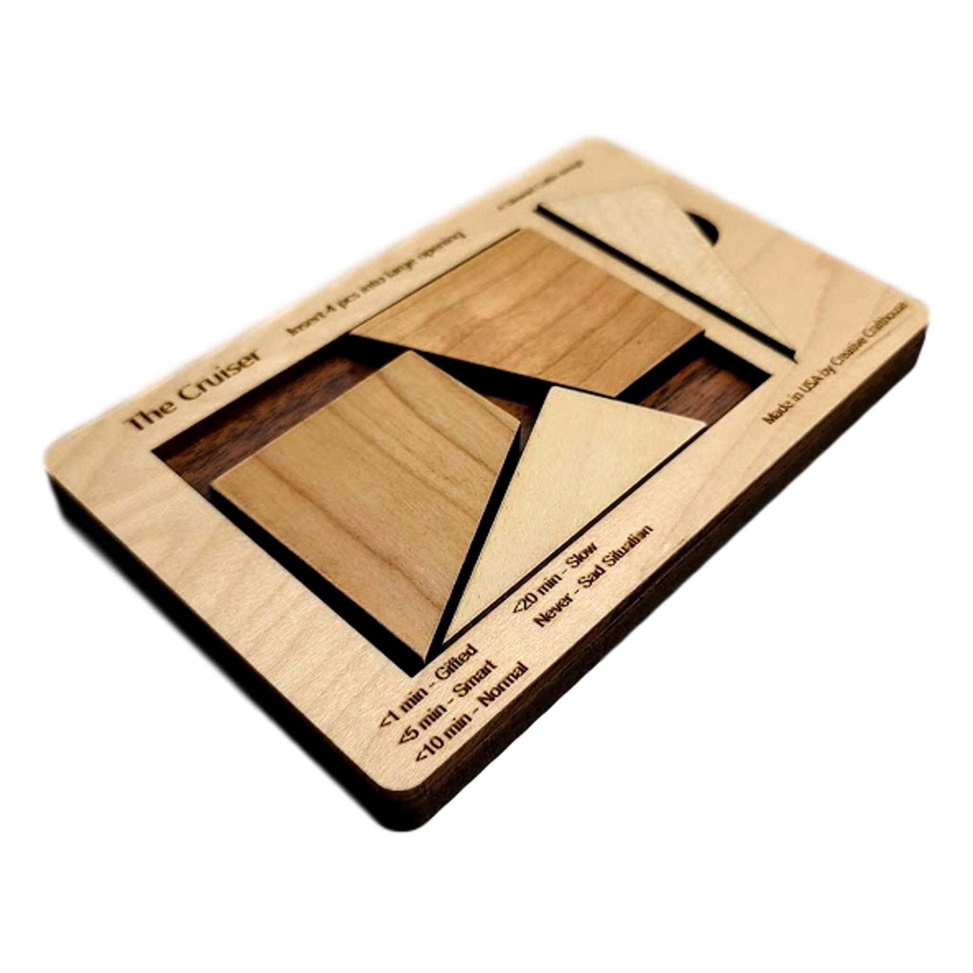 Christmas Gift for Teenagers - The Cruiser Wood Puzzle - Handmade in the USA Brain Teaser - Creative Escape Rooms