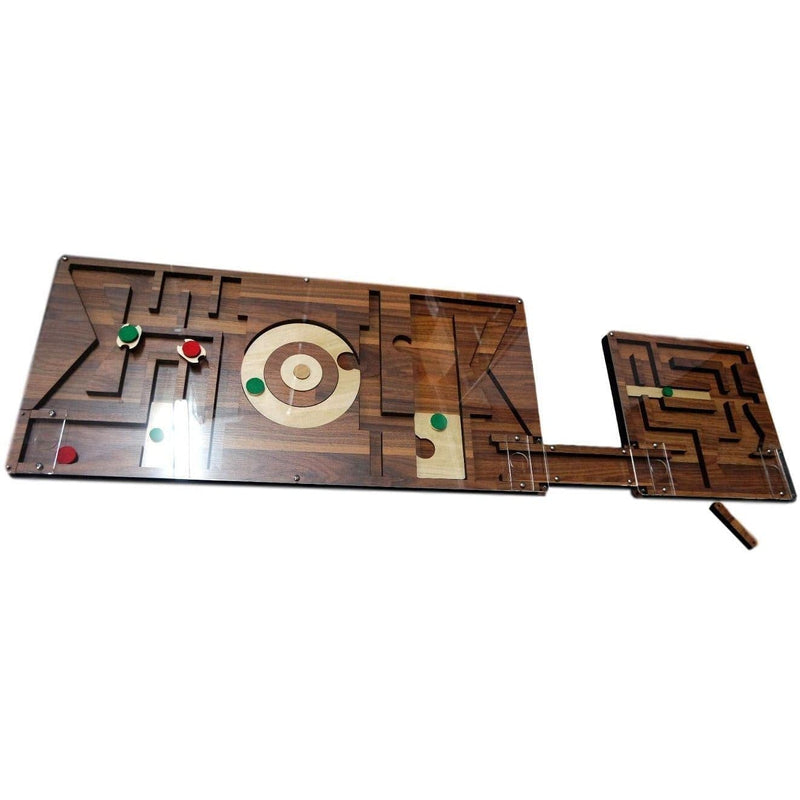 Kit de laberinto magnético de conexión con temática navideña, accesorio de sala de escape