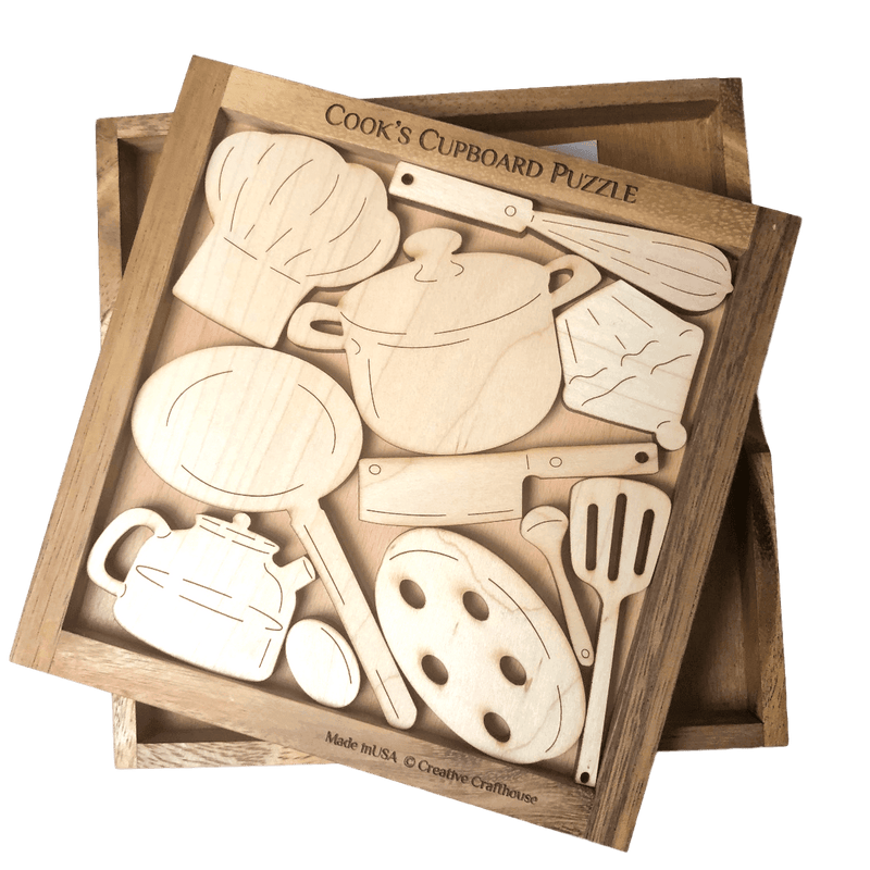 Cooks Cupboard Wood Puzzle - Unique Gift Idea for Chefs and Cooks - Creative Escape Rooms