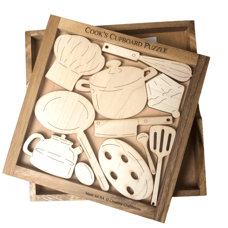 Cooks Cupboard Wood Puzzle - Unique Gift Idea for Chefs and Cooks