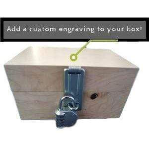 Customize Your Wood Box with Hasp With an Personalized Engraving