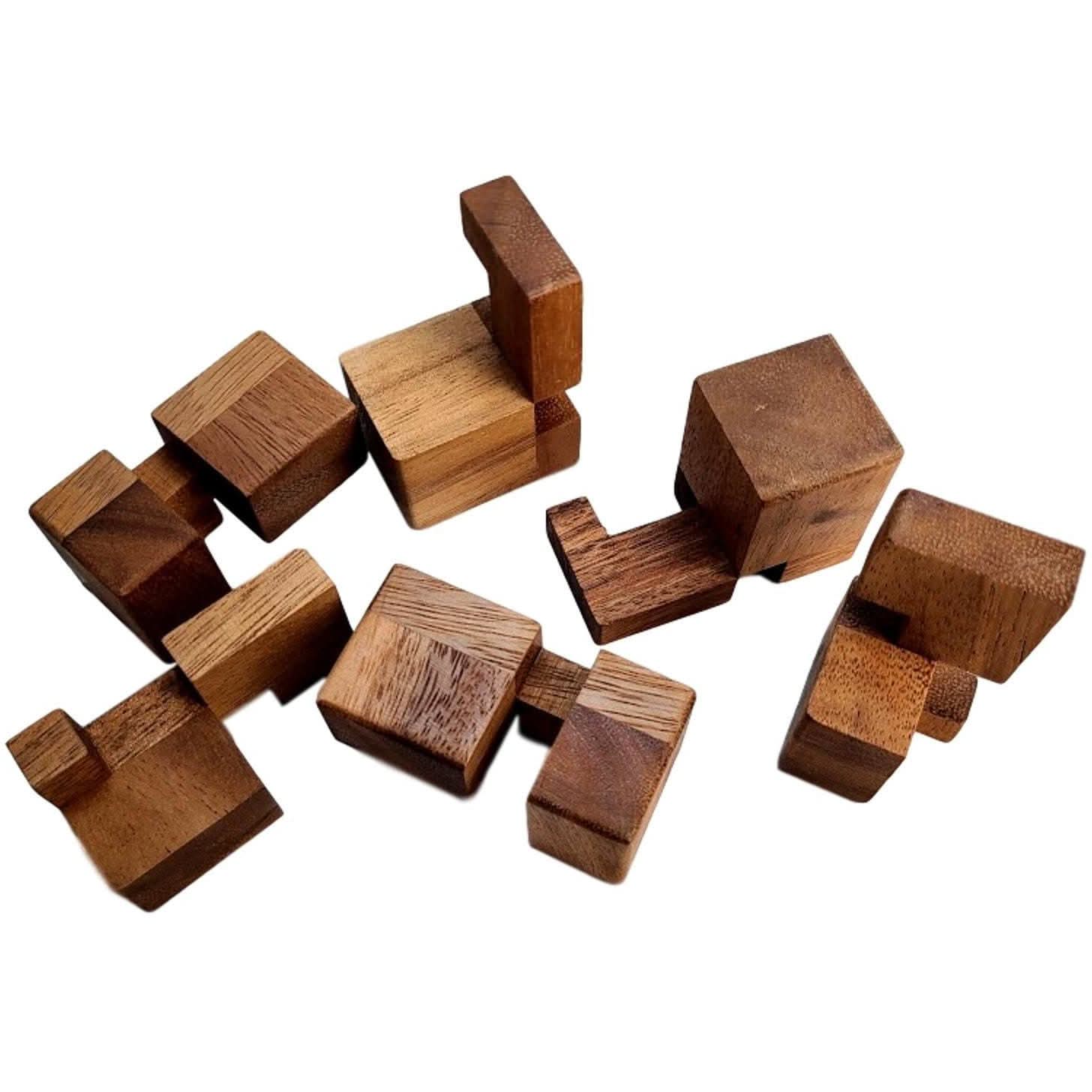 Difficult Sequential Brain Teaser for Ages 16 and Up - The Blessings Cube Wood Puzzle - Creative Escape Rooms