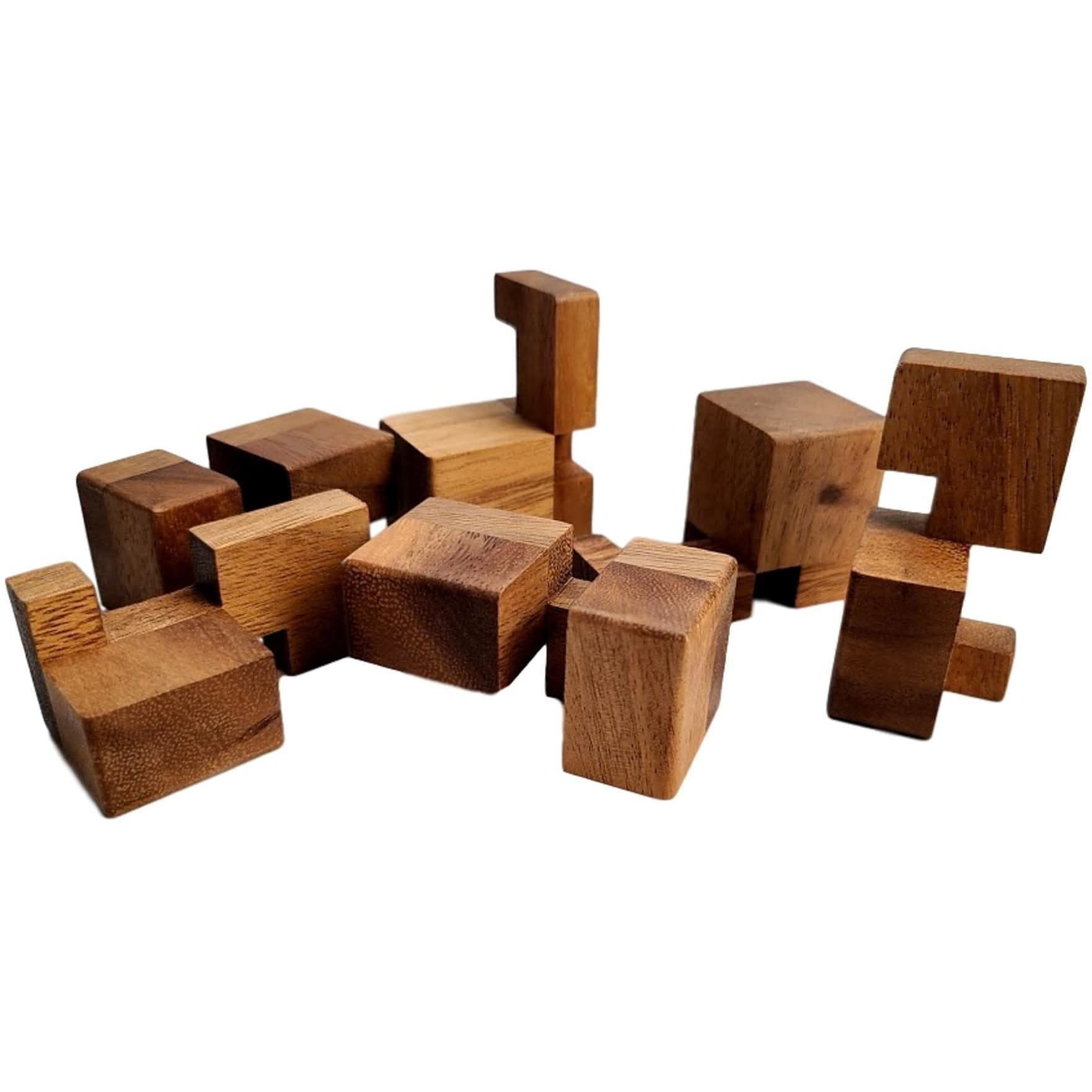 Difficult Sequential Brain Teaser for Ages 16 and Up - The Blessings Cube Wood Puzzle - Creative Escape Rooms