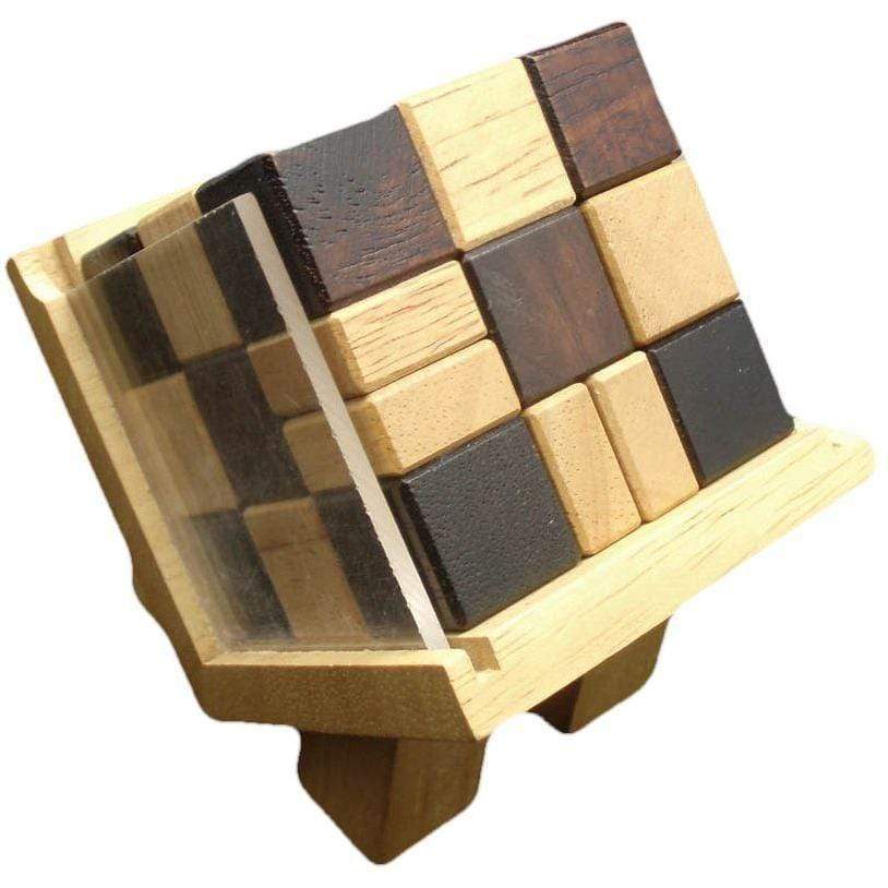 Gift for Puzzle Lovers - The Splitting Headache - Difficult 9 Piece Wooden Brain Teaser - Creative Escape Rooms
