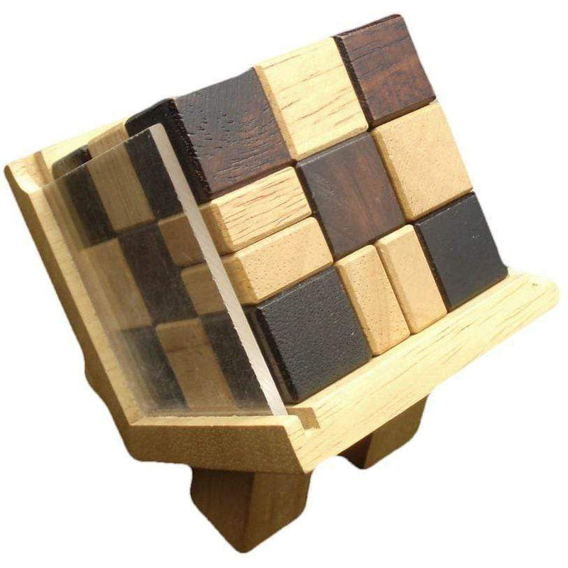 Gift for Puzzle Lovers - The Splitting Headache - Difficult 9 Piece Wooden Brain Teaser - Creative Escape Rooms