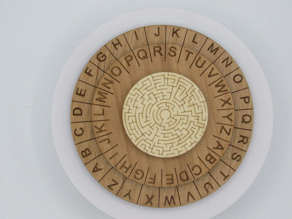 Labyrinth Cipher Wheel - Decoder Ring Escape Room Prop - Creative Escape Rooms