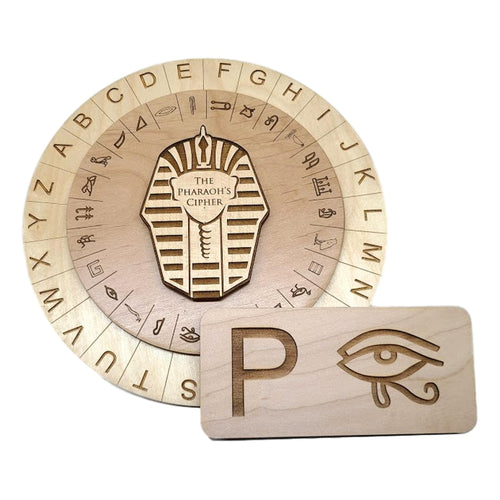 Pharaoh's Cipher Wheel And Key Combo- Escape Room Props