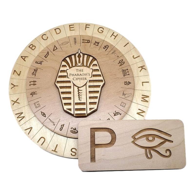 Pharaoh's Cipher Wheel And Key Combo- Escape Room Props