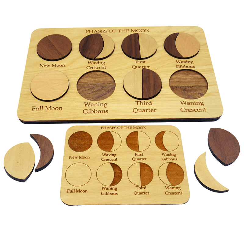 Phases of the Moon Puslespil - Montessori-puslespil for børn