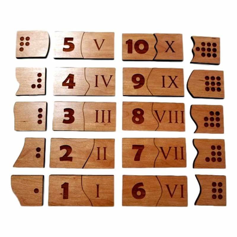 Roman Numeral and Counting Montessori Puzzle for Kids and Toddlers - Creative Escape Rooms