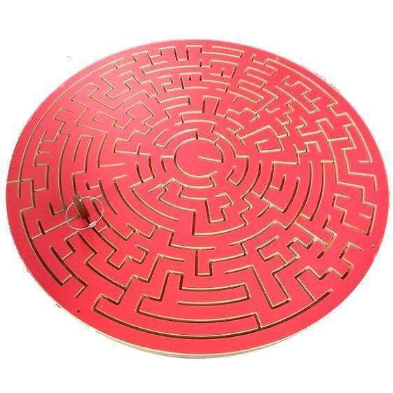 Round / Circular Key Maze for Escape Rooms - RED Version - Escape Room Key Maze Puzzle