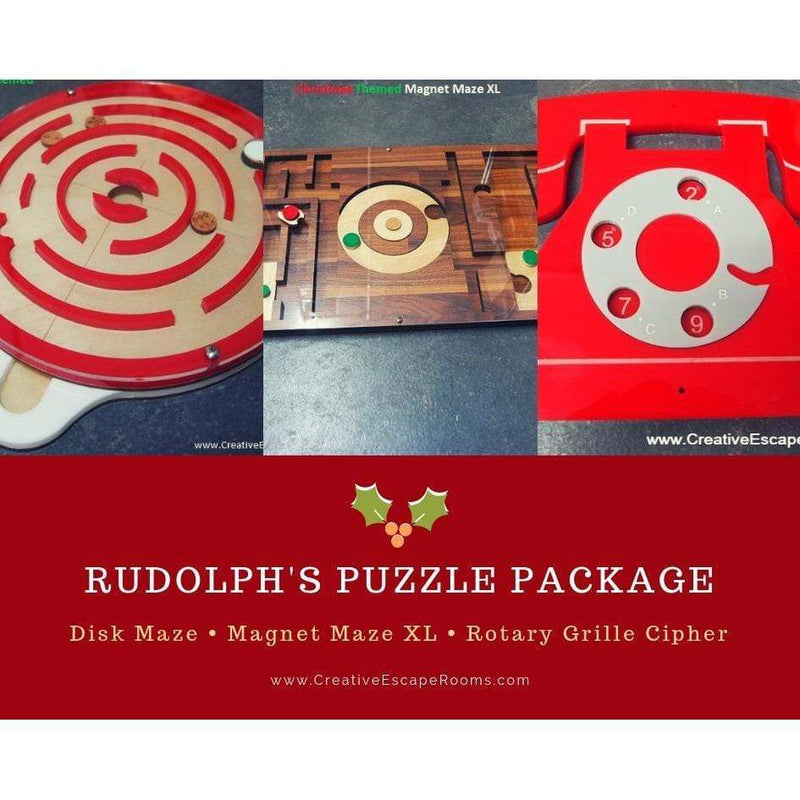 Pacchetto puzzle Escape Room a tema natalizio di Rudolph