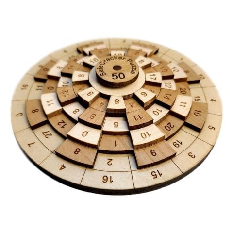 Safecracker 50 Wood Puzzle - Difficult Math Brain Teaser for Adults