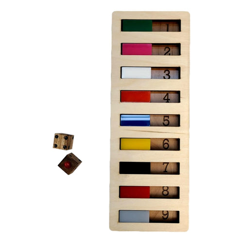 Numbers and Colors II - En vertikal version av Escape Room-pusslet i trä