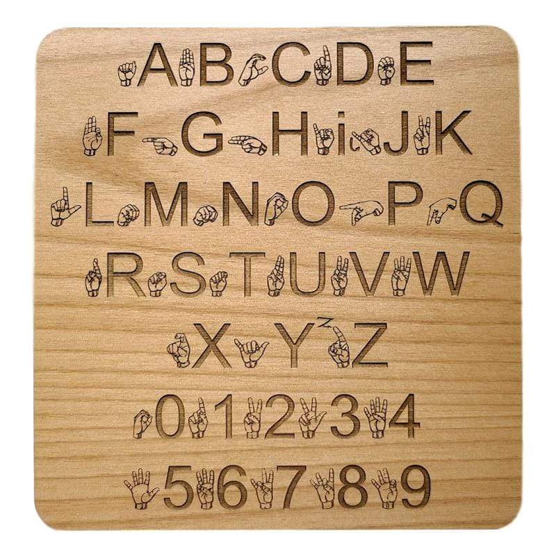 Sign Language Board - ASL Educational Learning Board - Montessori