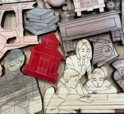 Teachers Appreciation Puzzle - Personalize With an Engraved Name or Message - Creative Escape Rooms
