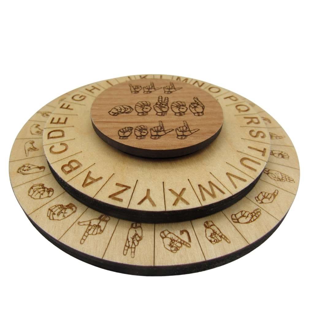 The Sign Language Decoder Disk - Escape Room Cipher Featuring ASL - Creative Escape Rooms