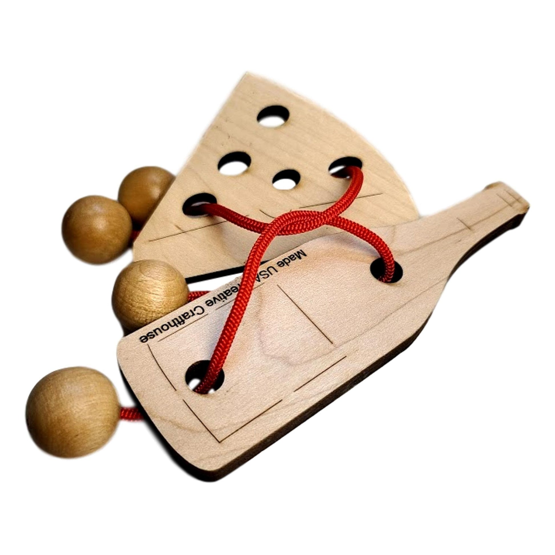 Wine and Cheese Double Trouble String Puzzle - Unique Party Favor Gift - Creative Escape Rooms