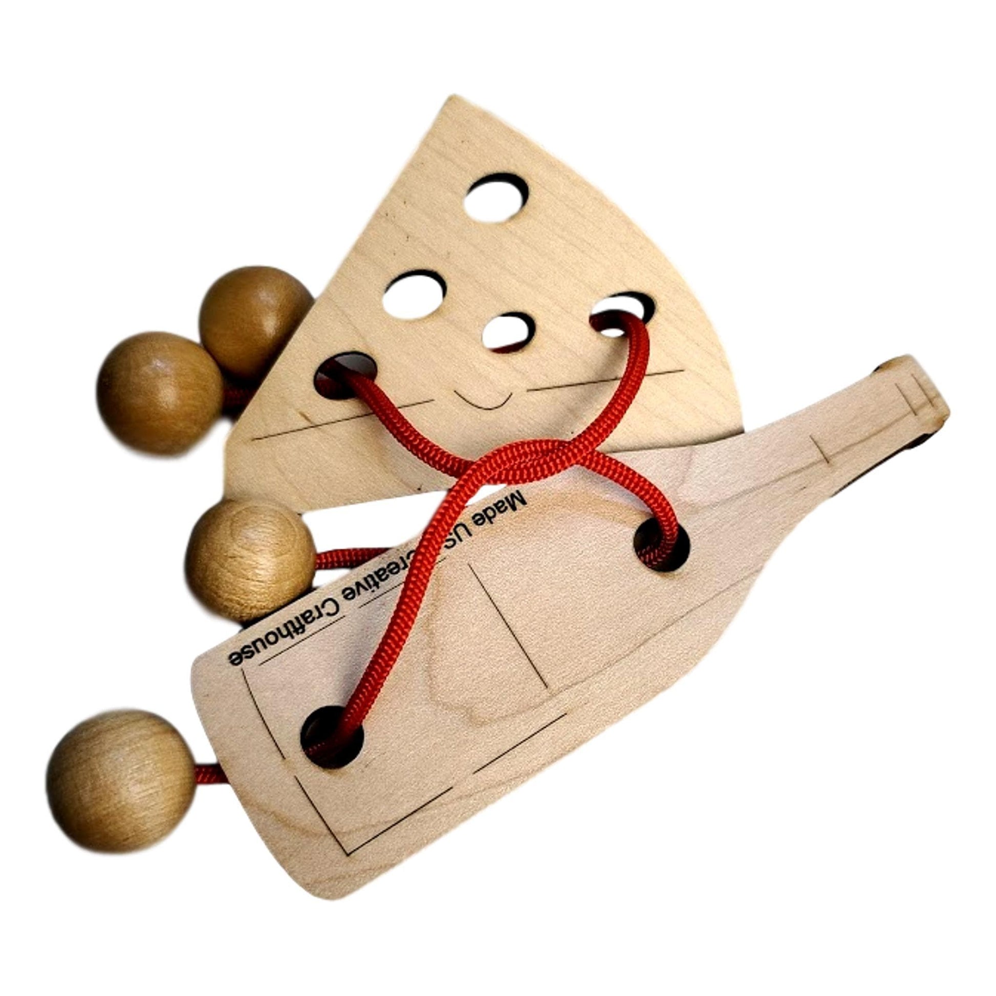 Wine and Cheese Double Trouble String Puzzle - Unique Party Favor Gift - Creative Escape Rooms