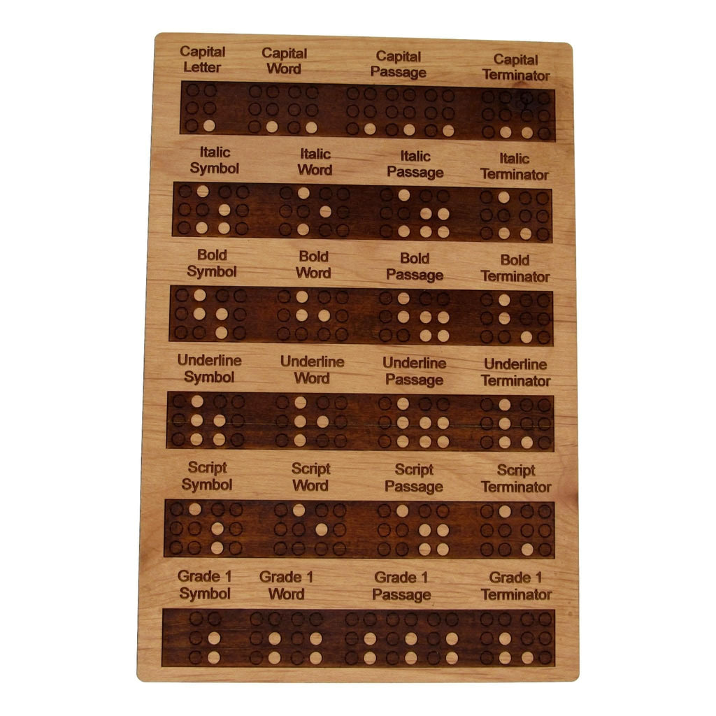 Wooden Braille Composition Board - Teach and Learn Braille - Raised Dots - Creative Escape Rooms