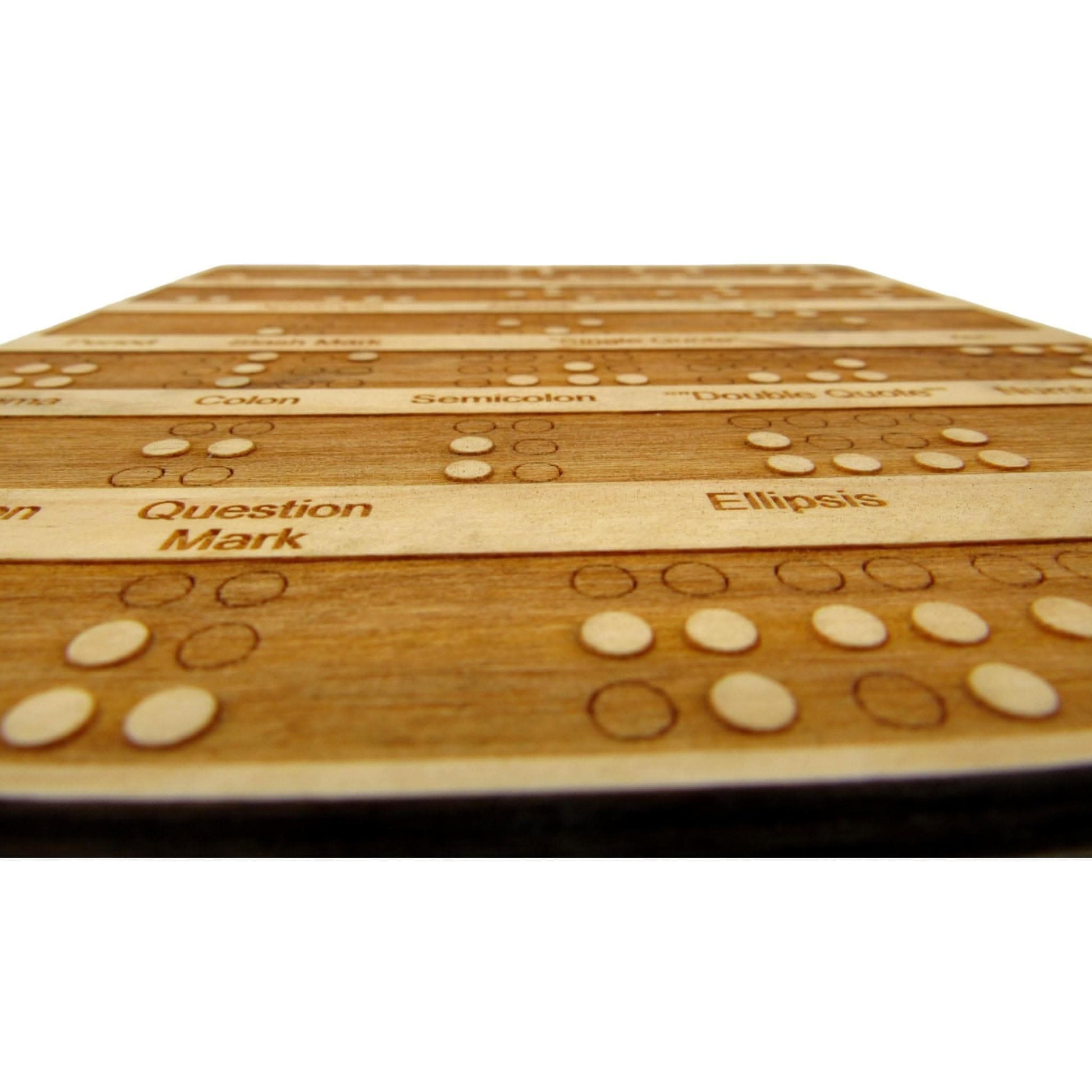 Wooden Braille Punctuation and Currency Learning Tablet - Montessori Educational Teaching Tool - Creative Escape Rooms